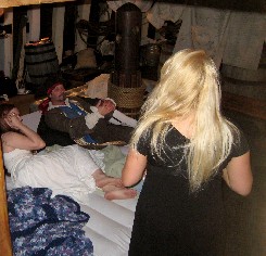 Chris and Jessica in bed